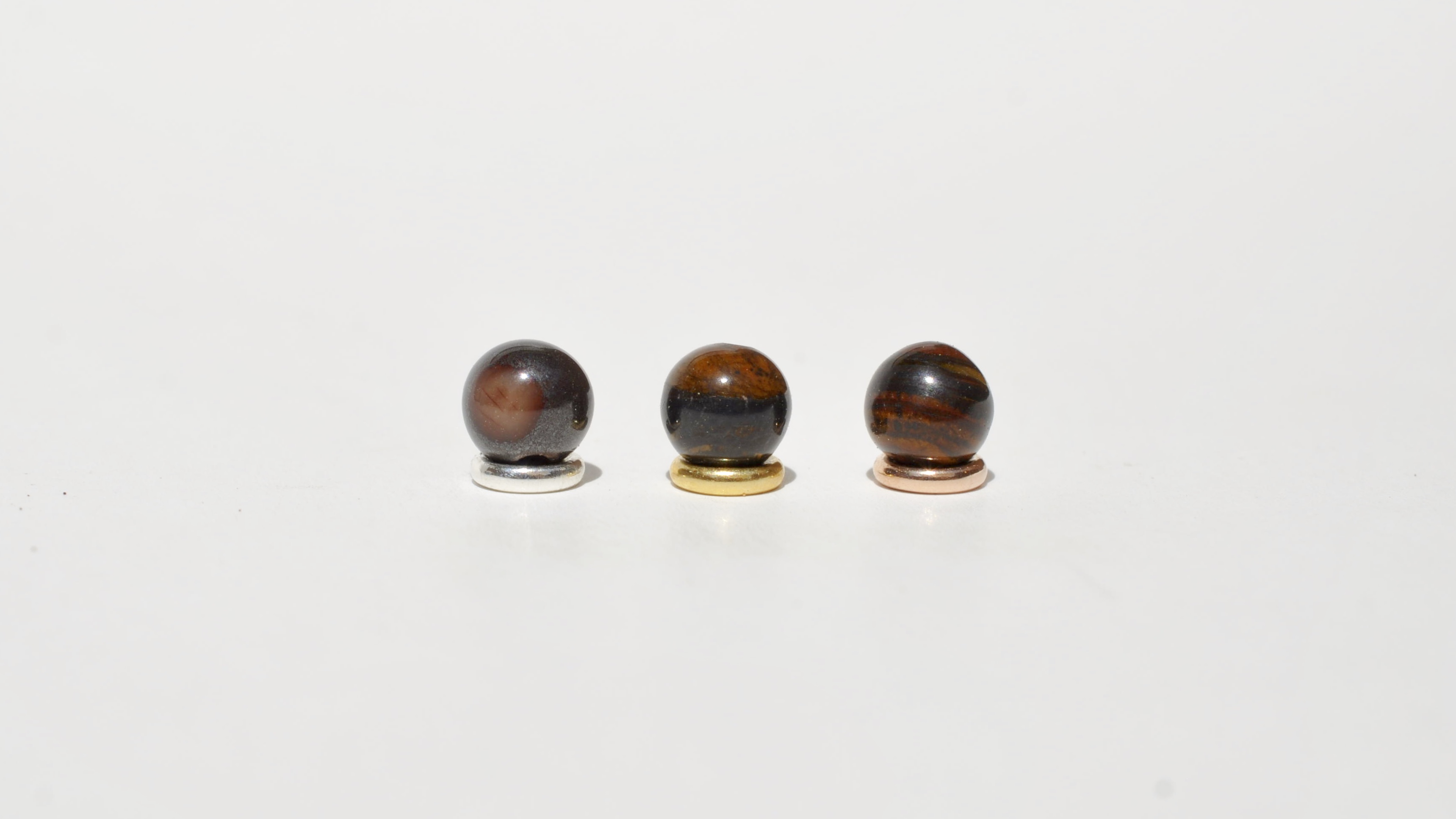 Tigereisen kombiniert mit 925 Silber vergoldet und rosé-vergoldet