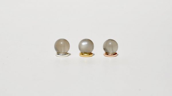 Mondstein grau kombiniert mit 925 Silber vergoldet und rosé-vergoldet